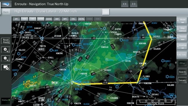 meteo sur carte de navigation