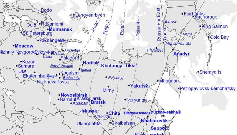 Murmansk Oceanic FIR -Magadan Oceanic FIR